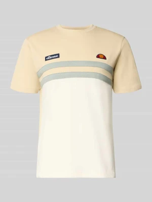 T-shirt z naszywanymi detalami z logo i okrągłym dekoltem Ellesse