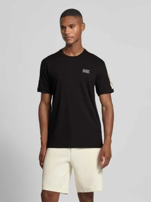 T-shirt z naszywką z logo EA7 Emporio Armani