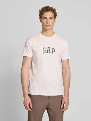 t-shirt z naszywką z logo i okrągłym dekoltem GAP