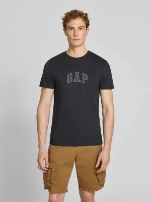 t-shirt z naszywką z logo i okrągłym dekoltem GAP