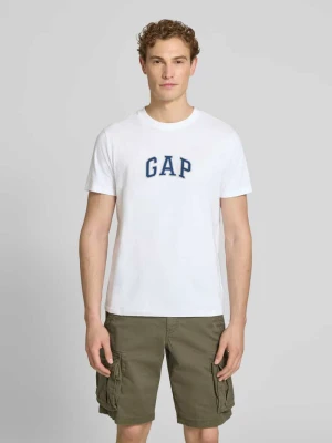 t-shirt z naszywką z logo i okrągłym dekoltem GAP