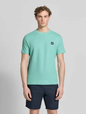 t-shirt z naszywką z logo i okrągłym dekoltem Lerros