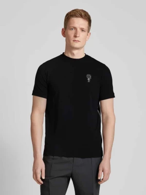 T-shirt z naszywką z logo Karl Lagerfeld