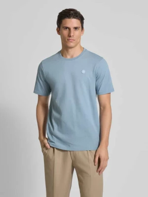 T-shirt z naszywką z logo Knowledge Cotton Apparel