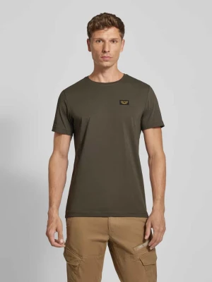 T-shirt z naszywką z logo model ‘GUYVER’ PME Legend Oliwkowy