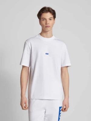 T-shirt z naszywką z logo model ‘Nieros’ Hugo Blue