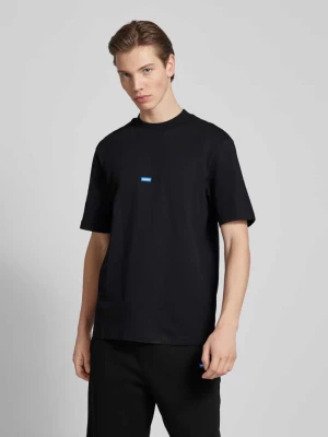 T-shirt z naszywką z logo model ‘Nieros’ Hugo Blue
