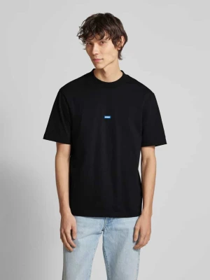 T-shirt z naszywką z logo model ‘Nieros’ Hugo Blue