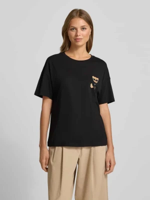 T-shirt z naszywką z motywem Liu Jo White