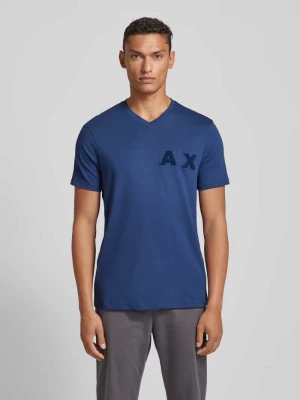 T-shirt z naszywkami z logo Armani Exchange