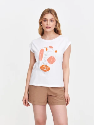 T-shirt z nowoczesnym nadrukiem