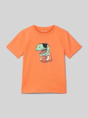 T-shirt z o kroju regular fit z interaktywnym obszyciem Tom Tailor