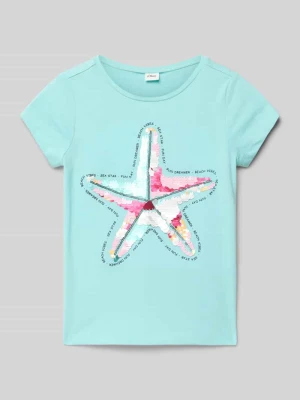 T-shirt z o kroju regular fit z interaktywnym wzorem s.Oliver RED LABEL