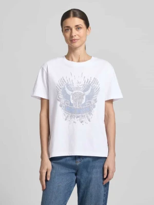 t-shirt z obniżoną linią ramion model 'Washa' MOS MOSH