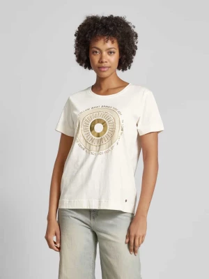 T-shirt z obszyciem cekinami i ozdobnymi kamieniami model ‘Nori’ MOS MOSH