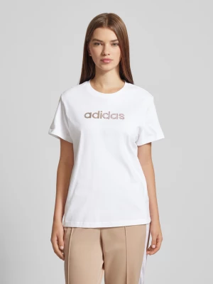 T-shirt z obszyciem kamieniami stras model ‘Holiday’ ADIDAS SPORTSWEAR