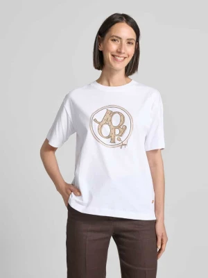 T-shirt z obszyciem kamieniami stras model ‘Tashi’ Joop!