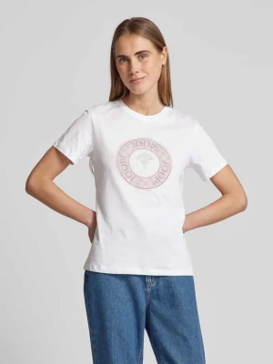 T-shirt z obszyciem kamieniami stras model ‘Tolu’ Joop!