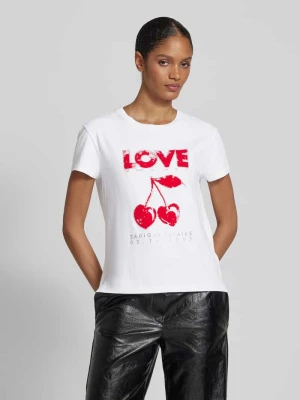 T-shirt z obszyciem kamieniami stras model ‘WALK’ Zadig & Voltaire