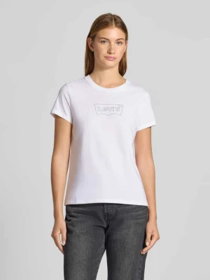 T-shirt z obszyciem ozdobnymi kamieniami i okrągłym dekoltem Levi's®