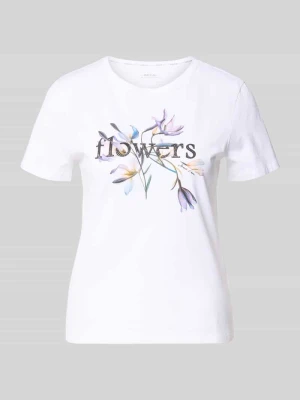 T-shirt z obszyciem z kamieni stras Marc Cain