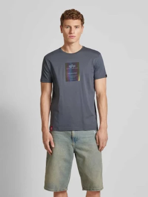 T-shirt z okrągłym dekoltem alpha industries