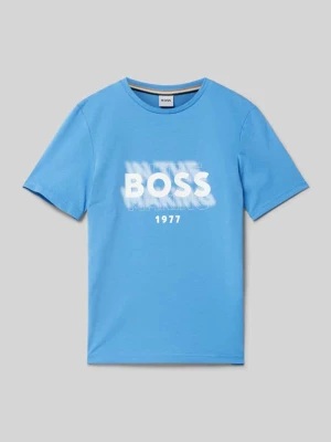 T-shirt z okrągłym dekoltem Boss