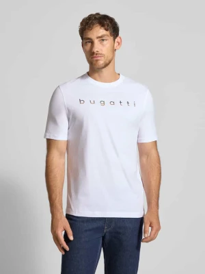 T-shirt z okrągłym dekoltem Bugatti