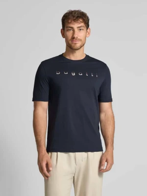 T-shirt z okrągłym dekoltem Bugatti