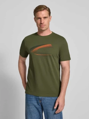 T-shirt z okrągłym dekoltem camel active
