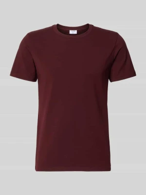 T-shirt z okrągłym dekoltem Filippa K Bordowy