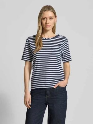 t-shirt z okrągłym dekoltem i brustaszą monari