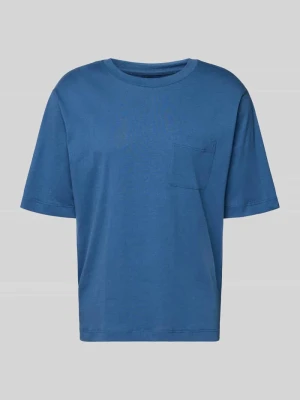 t-shirt z okrągłym dekoltem i brustaszą Schiesser