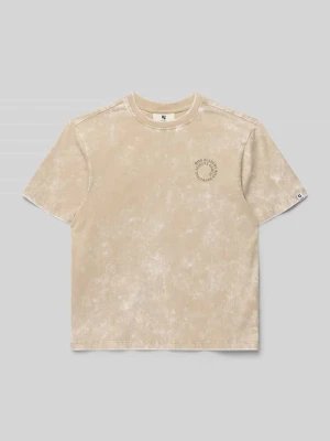 t-shirt z okrągłym dekoltem i detalem z logo Garcia