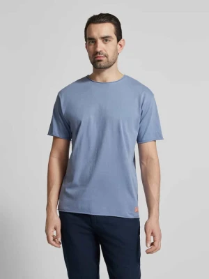t-shirt z okrągłym dekoltem i detalem z logo Scotch & Soda
