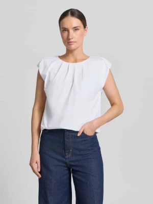 t-shirt z okrągłym dekoltem i drapowaniami Zero