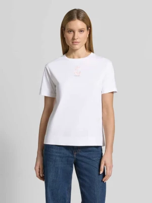 T-shirt z okrągłym dekoltem i Haft Model 'Tino' JOOP! Biały