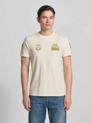 t-shirt z okrągłym dekoltem i haftami PME Legend
