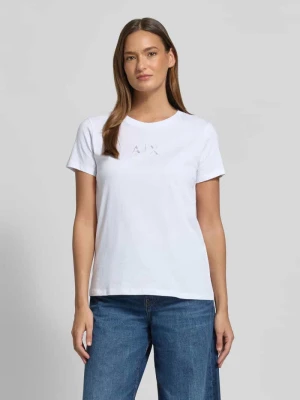 T-shirt z okrągłym dekoltem i logo Armani Exchange