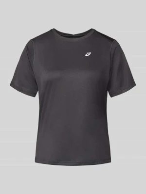 T-shirt z okrągłym dekoltem i nadrukiem z logo Asics Czarny