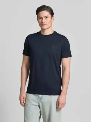 t-shirt z okrągłym dekoltem i nadrukiem z logo Lerros