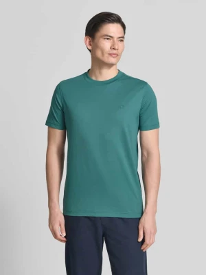 t-shirt z okrągłym dekoltem i nadrukiem z logo Lerros
