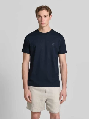 t-shirt z okrągłym dekoltem i nadrukiem z logo Lerros