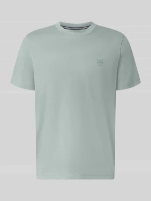 t-shirt z okrągłym dekoltem i nadrukiem z logo Lerros Grafitowy
