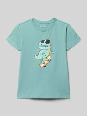 t-shirt z okrągłym dekoltem i nadrukiem z motywem BLUE SEVEN