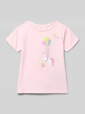 t-shirt z okrągłym dekoltem i nadrukiem z motywem BLUE SEVEN