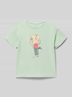 t-shirt z okrągłym dekoltem i nadrukiem z motywem BLUE SEVEN