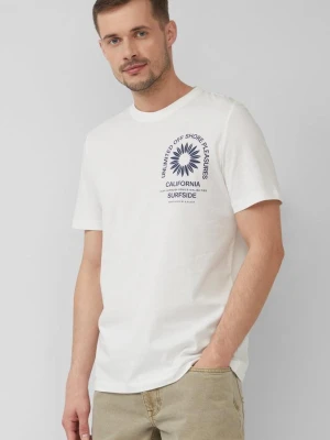 T-shirt z okrągłym dekoltem i nadrukiem z przodu s.Oliver biały