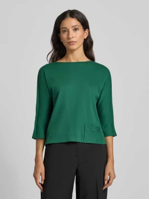 T-shirt z okrągłym dekoltem i rękawami o dł. 3/4 Marc Cain