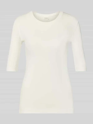 t-shirt z okrągłym dekoltem i rękawem o dł. 1/2 Closed Złamany biały